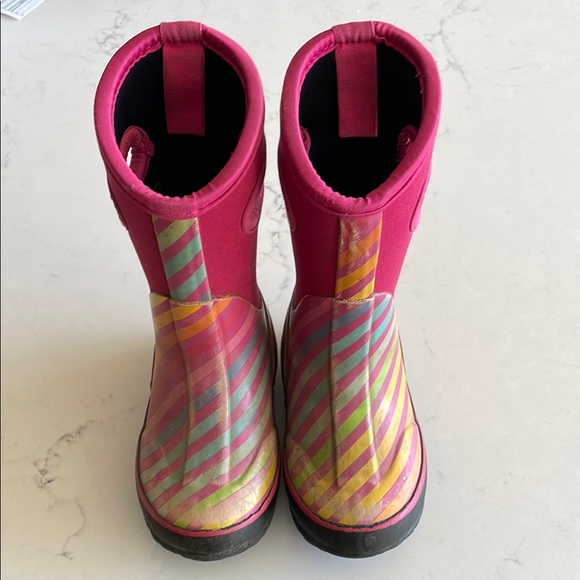 Pink and Yellow Rain & Snow Boots with Vibrant Design - Picture 1 of 4